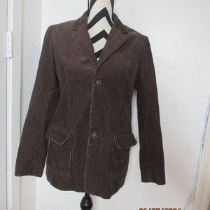 Steve & Barrys Blazer Boys Brown XL 14 Brown Two Button Corduroy Coat